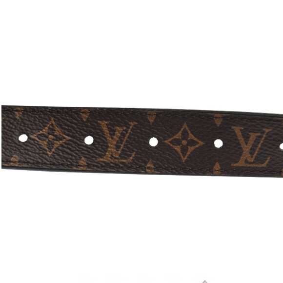 LOUIS VUITTON Monogram Dauphine 25mm Reversible Belt 85 34 White & LV Brown Tan - Picture 3 of 12